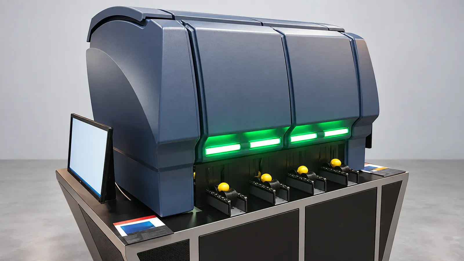 Gray formed enclosure panels on an optical citrus sorting machine